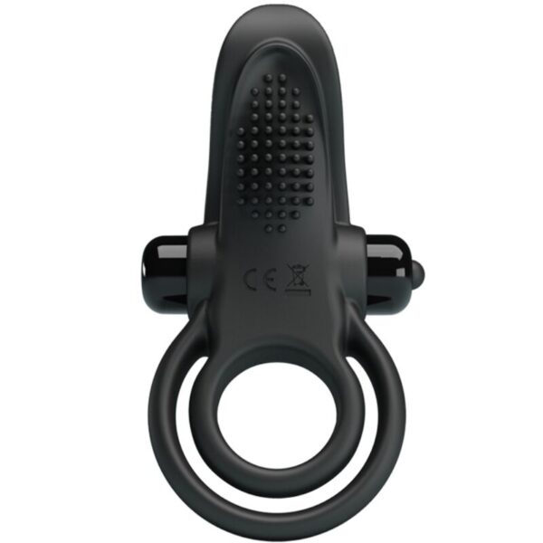 Pretty Love — Vibrating Cock Ring, Double, Black — Cock Rings — view 4