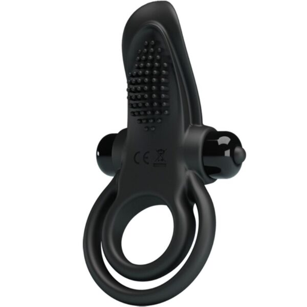 Pretty Love — Vibrating Cock Ring, Double, Black — Cock Rings