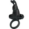 Pretty Love — Vibrating Cock Ring, Rabbit, Black — Cock Rings