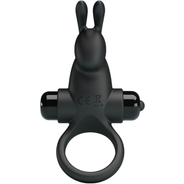 Pretty Love — Vibrating Cock Ring, Rabbit, Black — Cock Rings — view 5