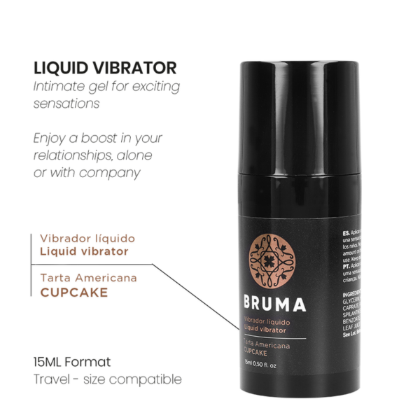Bruma Liquid Vibrator — Tingling Gel, 15 ml, Cupcake — Arousal Gels for Women — view 3