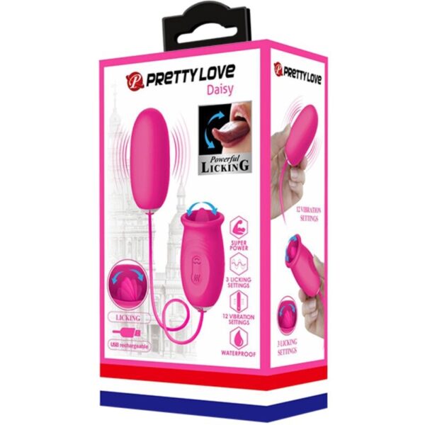 Pretty Love Daisy — Vibrating Egg, Silicone, Pink — Clitoral Stimulators — view 6