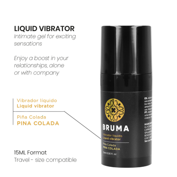 Bruma Liquid Vibrator — Tingling Gel, 15 ml, Piña Colada — Arousal Gels for Women — view 3