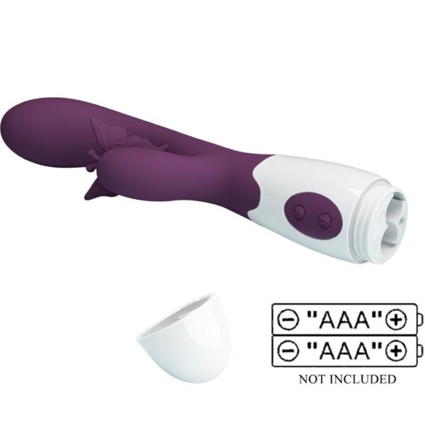 Pretty Love Butterfly Kiss — Rabbit Vibrator, Silicone, Purple — G-Spot Vibrators — view 5