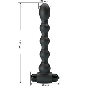 Pretty Love Lynn — Vibrating Butt Plug, Silicone, Black — Anal — view 3