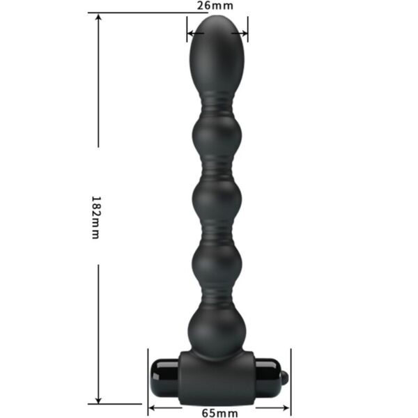 Pretty Love Lynn — Vibrating Butt Plug, Silicone, Black — Anal — view 3