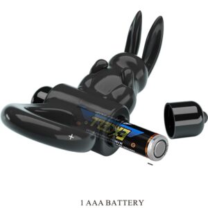 Pretty Love Exciting — Vibrating Cock Ring, Rabbit, Black — Cock Rings — view 3