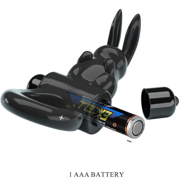 Pretty Love Exciting — Vibrating Cock Ring, Rabbit, Black — Cock Rings — view 3