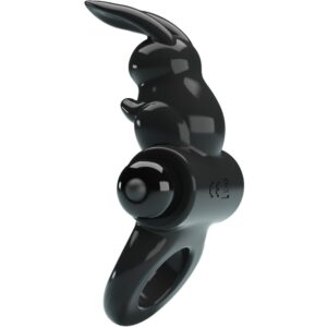 Pretty Love Exciting — Vibrating Cock Ring, Rabbit, Black — Cock Rings — view 4