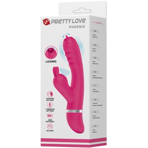 Pretty Love Phoenix — Rabbit Vibrator, Silicone, Pink — Rabbit Vibrators — view 2