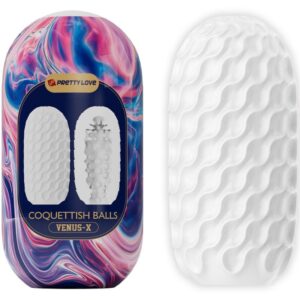 Pretty Love Coquettish Balls Venus — Stroker, White — Male Masturbators