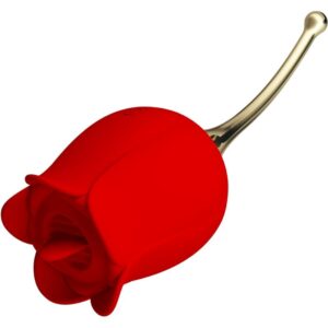 Pretty Love Rose Lover — Tongue Vibrator, Rechargeable, Red — Clitoral Stimulators