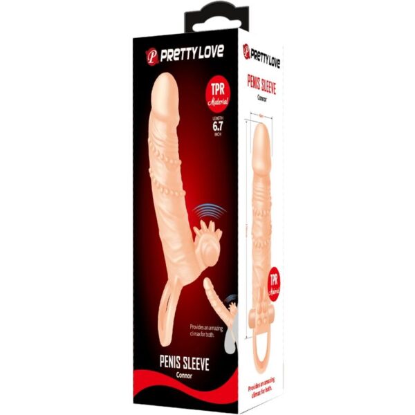 Pretty Love Connor — Vibrating Penis Sleeve, Natural — Couples — view 5