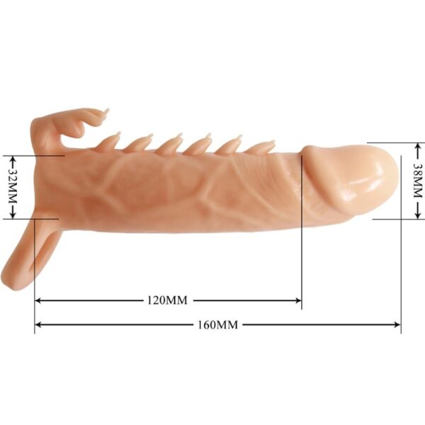 Pretty Love Emmit — Penis Extension Sleeve, Natural — Penis Accessories — view 2