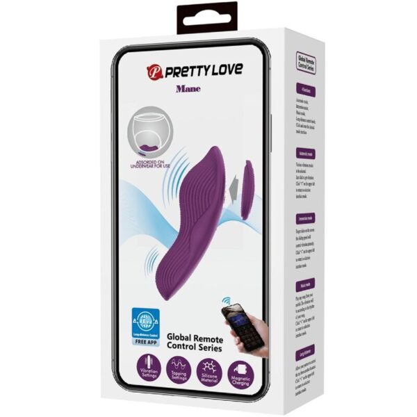 Pretty Love Mane — Lay-On Vibrator, App-Controlled, Purple — App-Controlled Sex Toys — view 6