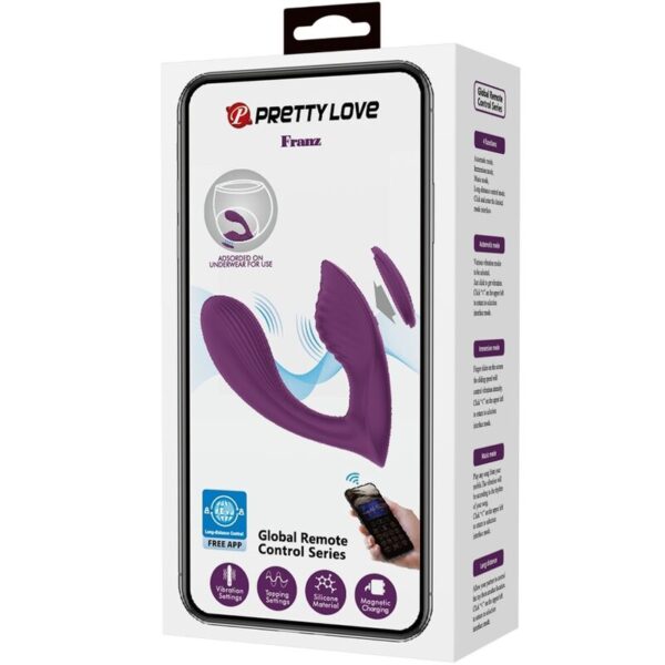 Pretty Love Franz — Couples Vibrator, App-Controlled, Purple — App-Controlled Sex Toys — view 7