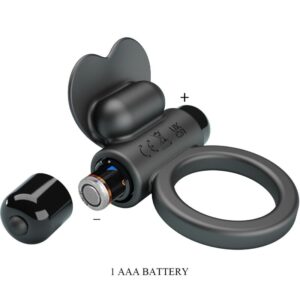 Pretty Love Debonaire — Vibrating Cock Ring, Black — Cock Rings — view 3