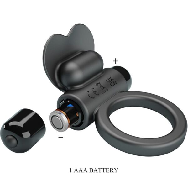 Pretty Love Debonaire — Vibrating Cock Ring, Black — Cock Rings — view 3