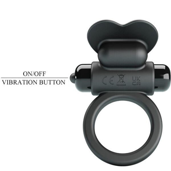 Pretty Love Debonaire — Vibrating Cock Ring, Black — Cock Rings — view 5