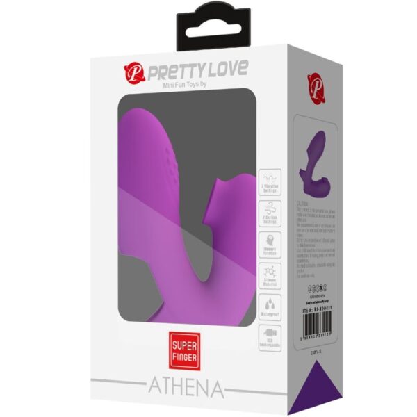 Pretty Love Athena — Finger Vibrator, Rechargeable, Purple — Clitoral Stimulators — view 7