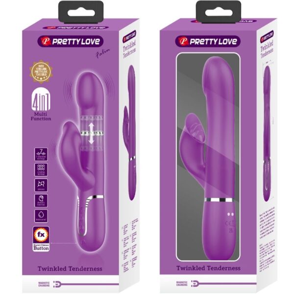 Pretty Love — Rabbit Vibrator, Silicone, Purple — Rabbit Vibrators — view 6