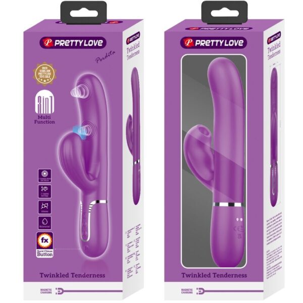 Pretty Love Perlita — Rabbit Vibrator, Waterproof, Purple — Rabbit Vibrators — view 8