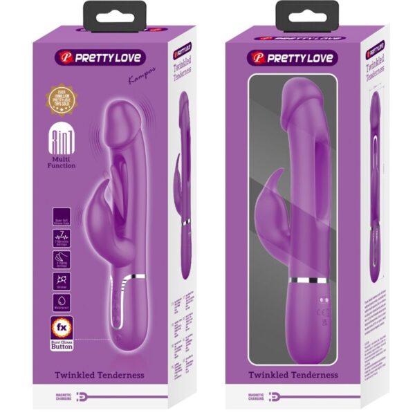 Pretty Love Kampas — Rabbit Vibrator, Rechargeable, Purple — Rabbit Vibrators — view 6