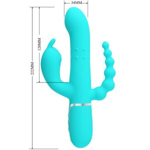 Pretty Love Cammy — Rabbit Vibrator, Silicone, Blue — Rabbit Vibrators — view 3