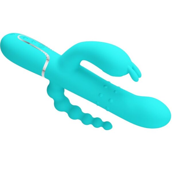Pretty Love Cammy — Rabbit Vibrator, Silicone, Blue — Rabbit Vibrators — view 4