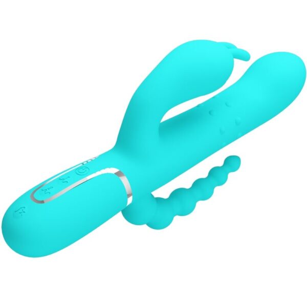 Pretty Love Cammy — Rabbit Vibrator, Silicone, Blue — Rabbit Vibrators — view 5
