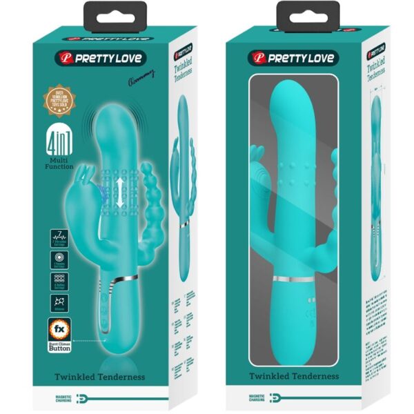 Pretty Love Cammy — Rabbit Vibrator, Silicone, Blue — Rabbit Vibrators — view 7