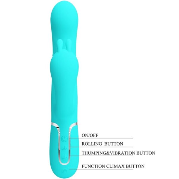 Pretty Love Cammy — Rabbit Vibrator, Silicone, Blue — Rabbit Vibrators — view 8