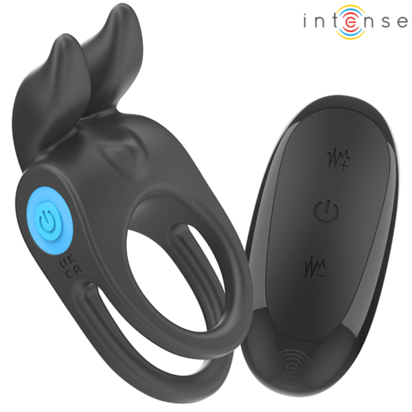 Intense Sam — Vibrating Cock Ring, Remote Control, Black — Cock Rings