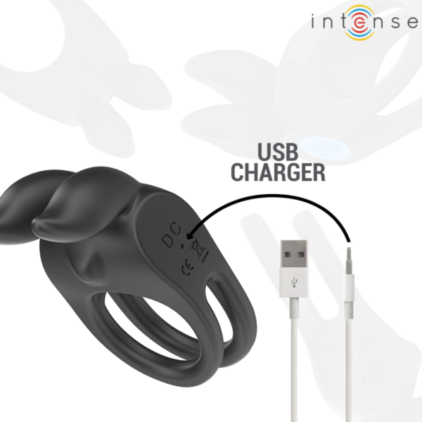 Intense Sam — Vibrating Cock Ring, Remote Control, Black — Cock Rings — view 6