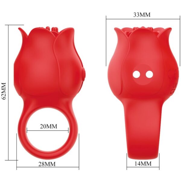 Pretty Love Jae — Finger Vibrator, Rechargeable, Red — Clitoral Stimulators — view 6