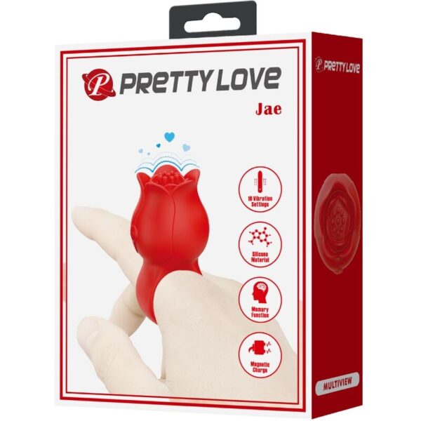 Pretty Love Jae — Finger Vibrator, Rechargeable, Red — Clitoral Stimulators — view 9