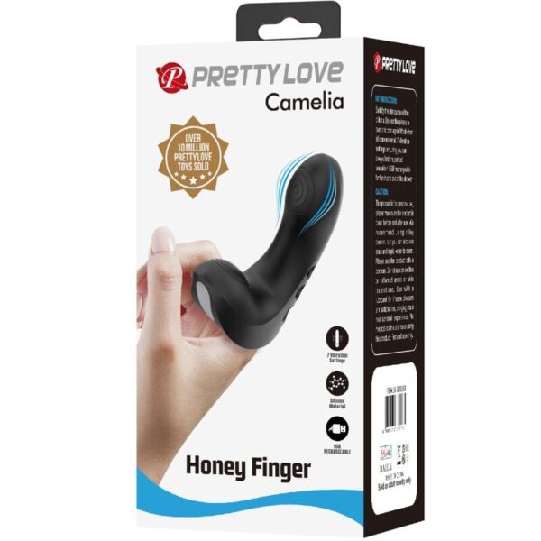 Pretty Love Camelia — Finger Vibrator, Rechargeable, Black — Clitoral Stimulators — view 7
