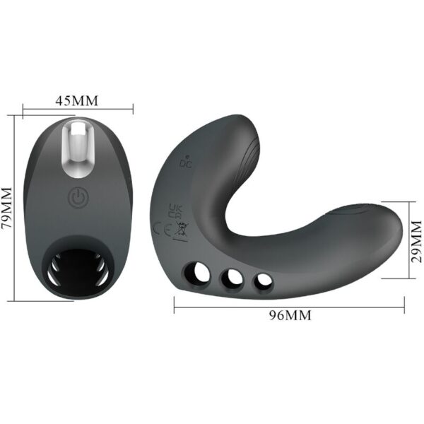 Pretty Love Camelia — Finger Vibrator, Rechargeable, Black — Clitoral Stimulators — view 2