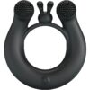 Pretty Love Dahlia — Vibrating Cock Ring, Rechargeable, Black — Cock Rings