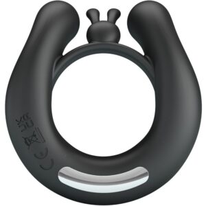 Pretty Love Dahlia — Vibrating Cock Ring, Rechargeable, Black — Cock Rings — view 3