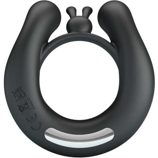 Pretty Love Dahlia — Vibrating Cock Ring, Rechargeable, Black — Cock Rings — view 3
