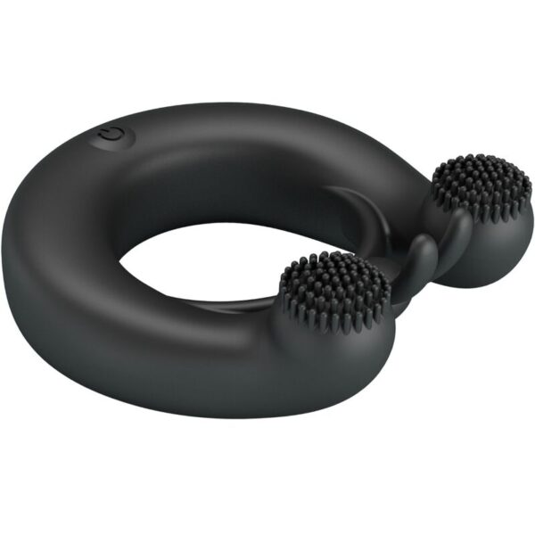 Pretty Love Dahlia — Vibrating Cock Ring, Rechargeable, Black — Cock Rings — view 5