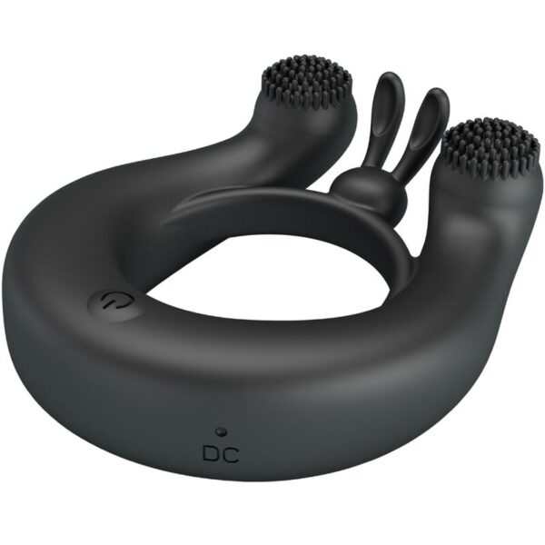 Pretty Love Dahlia — Vibrating Cock Ring, Rechargeable, Black — Cock Rings — view 6