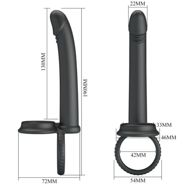 Pretty Love Dillion — Cock Ring, Double Penetration, Black — Cock Rings — view 7