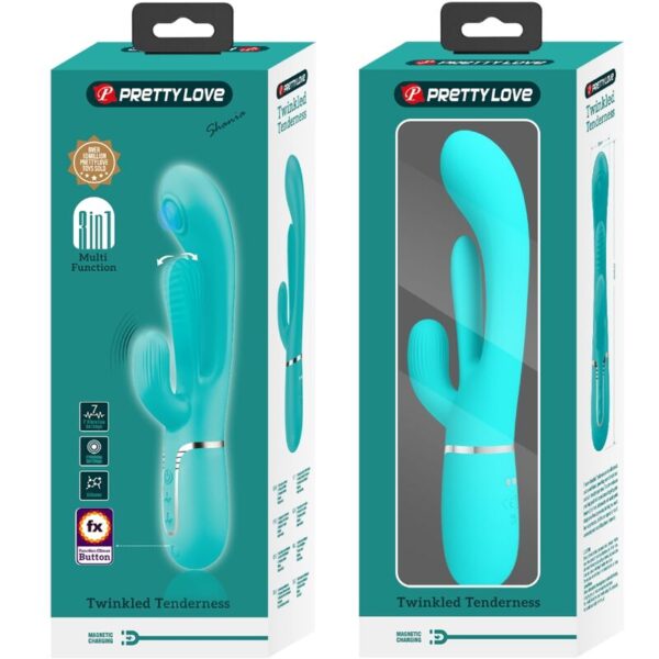 Pretty Love Shania — Rabbit Vibrator, Rechargeable, Blue — Rabbit Vibrators — view 7