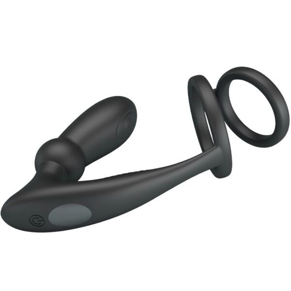 Pretty Love Emoni — Vibrating Cock Ring, Rechargeable, Black — Cock Rings — view 6