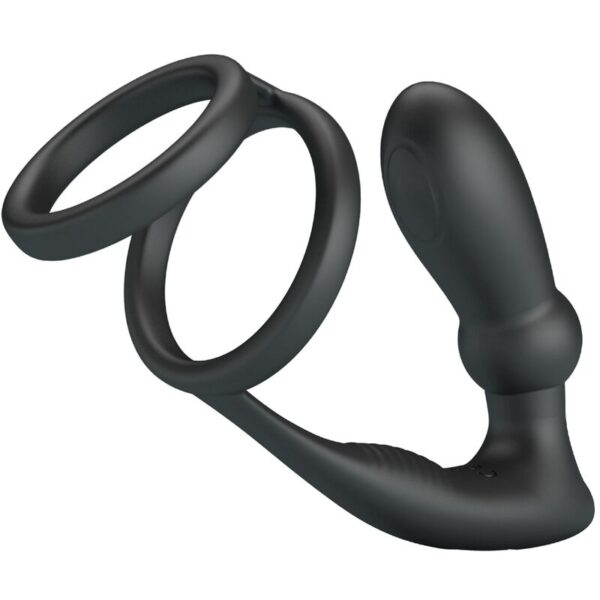Pretty Love Emoni — Vibrating Cock Ring, Rechargeable, Black — Cock Rings