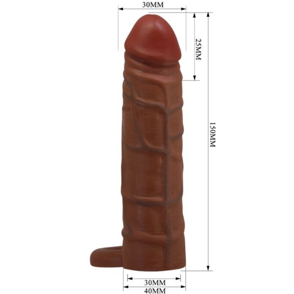 Pretty Love Kaile — Penis Extension Sleeve, Brown — Penis Accessories — view 5