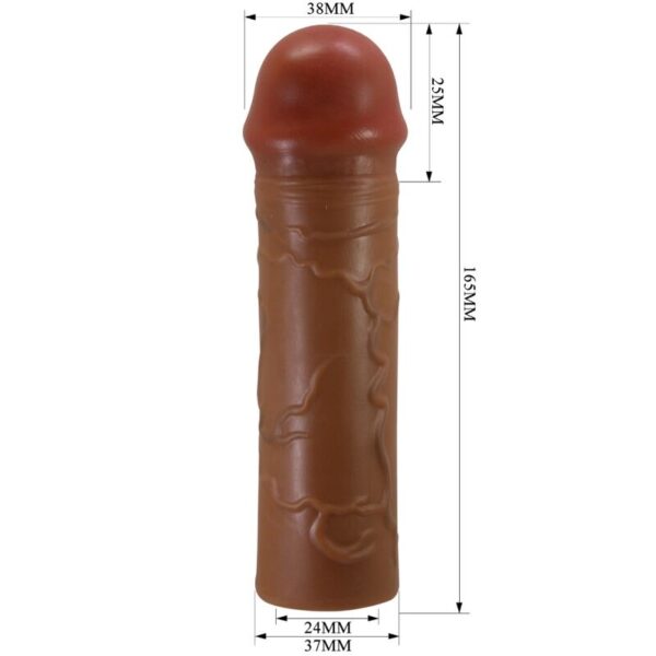 Pretty Love Nile — Penis Extension Sleeve, Brown — Penis Accessories — view 5