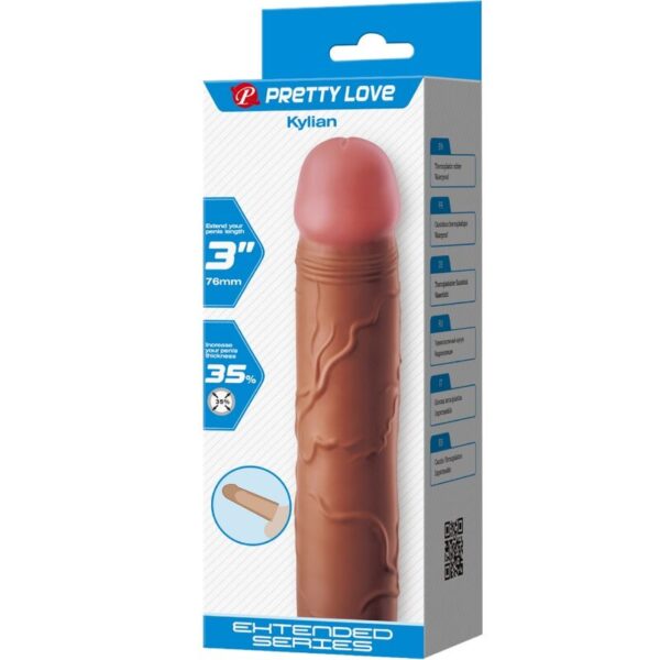 Pretty Love Kylian — Penis Extension Sleeve, Brown — Penis Accessories — view 7